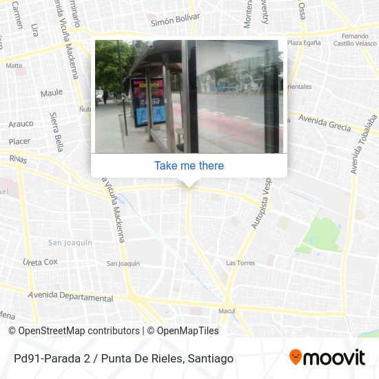 Mapa de Pd91-Parada 2 / Punta De Rieles