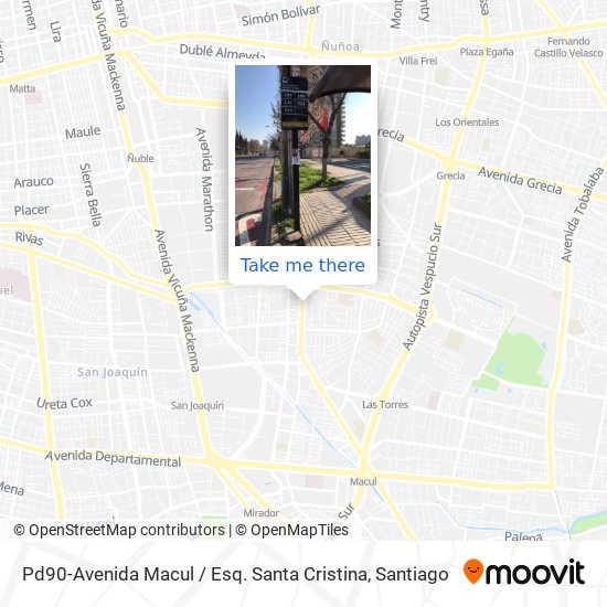 Pd90-Avenida Macul / Esq. Santa Cristina map