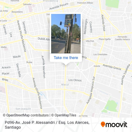 Pd96-Av. José P. Alessandri / Esq. Los Alerces map