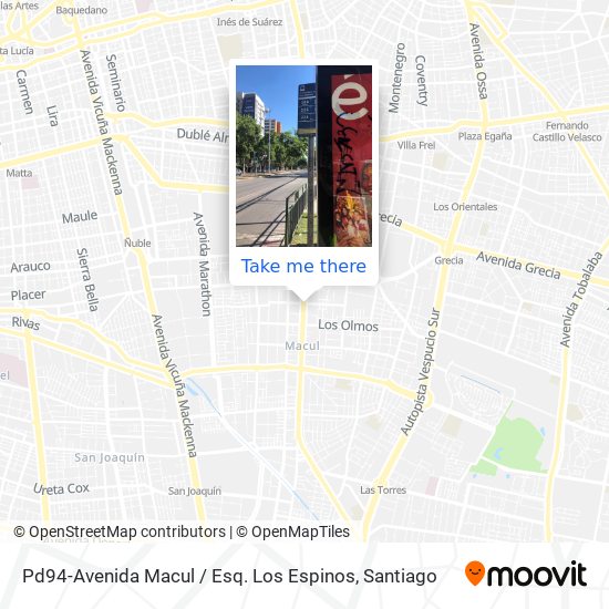 Pd94-Avenida Macul / Esq. Los Espinos map