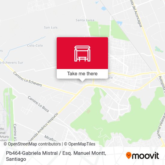 Pb464-Gabriela Mistral / Esq. Manuel Montt map
