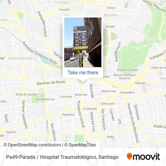 Pa49-Parada / Hospital Traumatológico map