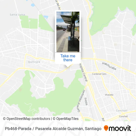 Mapa de Pb468-Parada / Pasarela Alcalde Guzmán