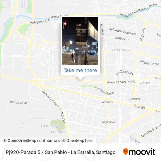 Mapa de Pj920-Parada 5 / San Pablo - La Estrella