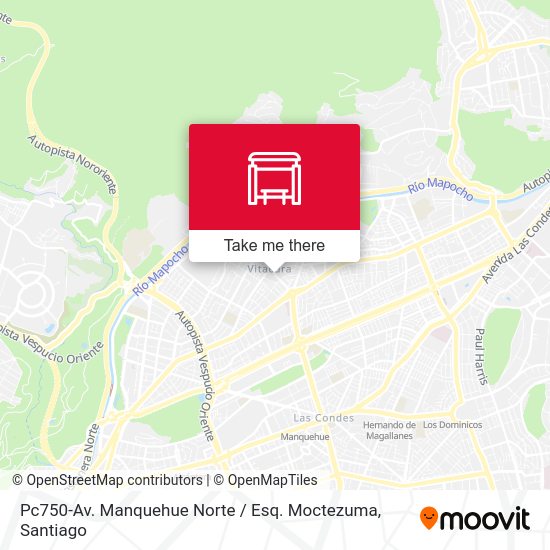 Pc750-Av. Manquehue Norte / Esq. Moctezuma map