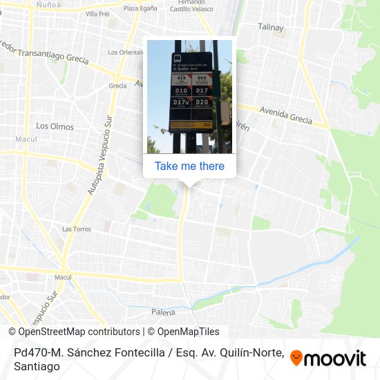 Pd470-M. Sánchez Fontecilla / Esq. Av. Quilín-Norte map