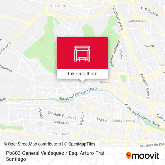 Pb803-General Velásquez / Esq. Arturo Prat map