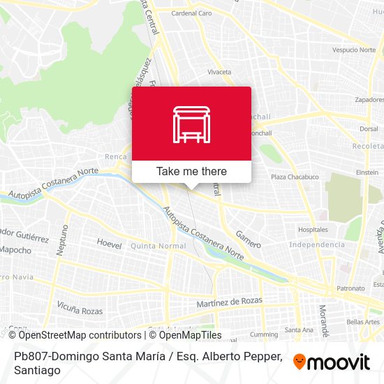 Pb807-Domingo Santa María / Esq. Alberto Pepper map