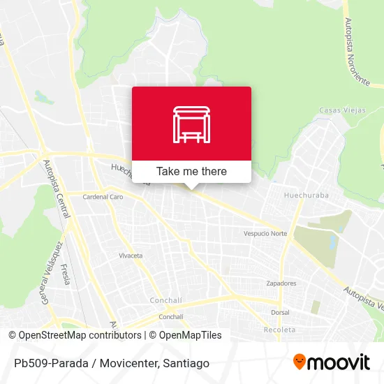 Pb509-Parada / Movicenter map