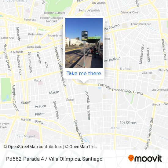 Pd562-Parada 4 / Villa Olímpica map