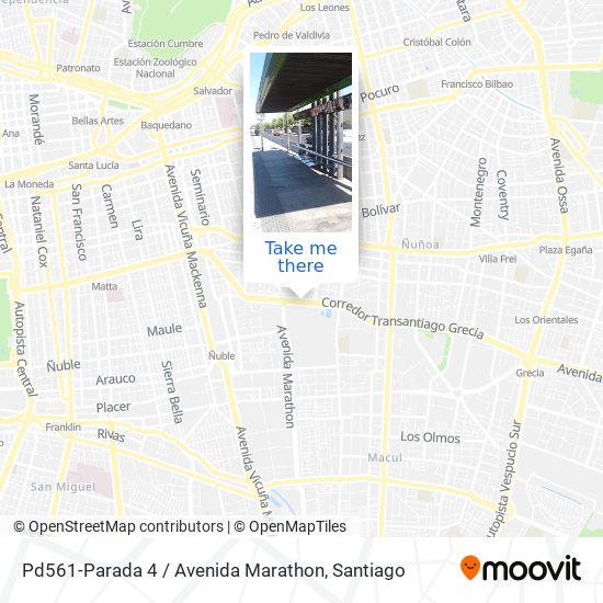 Pd561-Parada 4 / Avenida Marathon map