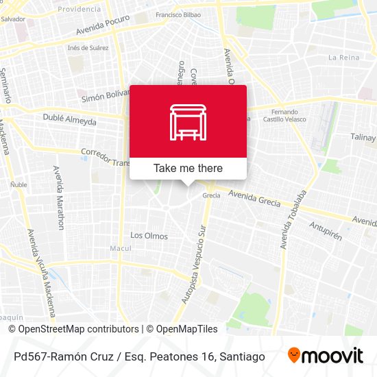Mapa de Pd567-Ramón Cruz / Esq. Peatones 16