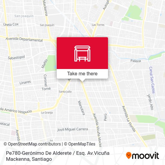 Mapa de Pe780-Gerónimo De Alderete / Esq. Av.Vicuña Mackenna