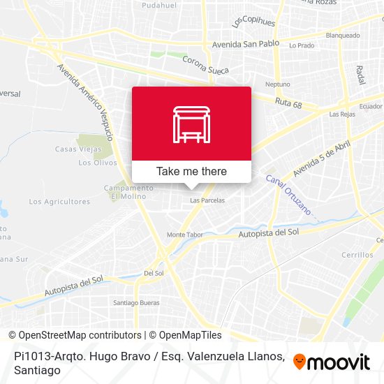 Mapa de Pi1013-Arqto. Hugo Bravo / Esq. Valenzuela Llanos
