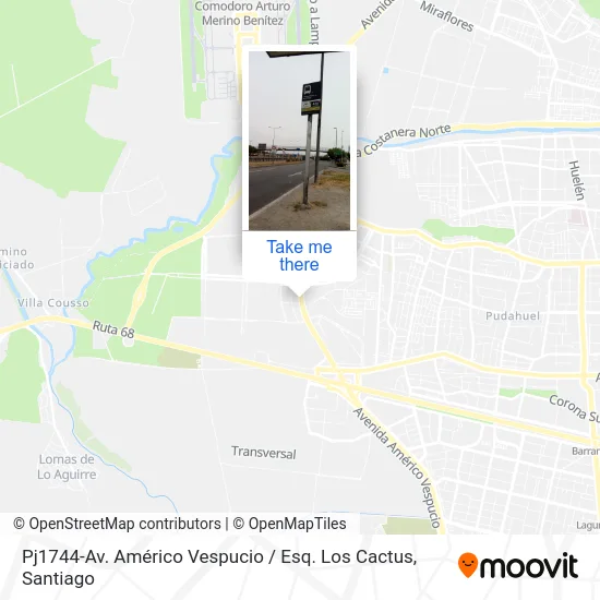 Pj1744-Av. Américo Vespucio / Esq. Los Cactus map