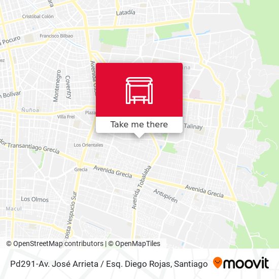 Mapa de Pd291-Av. José Arrieta / Esq. Diego Rojas