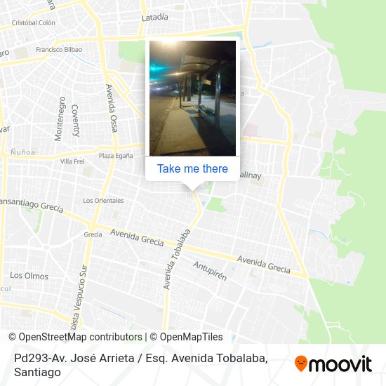 Pd293-Av. José Arrieta / Esq. Avenida Tobalaba map