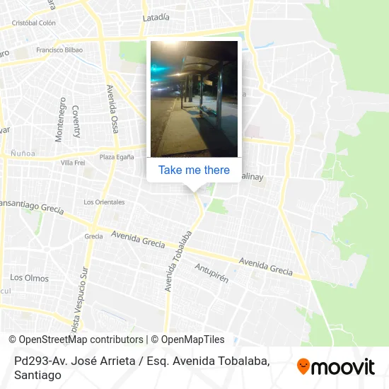 Pd293-Av. José Arrieta / Esq. Avenida Tobalaba map
