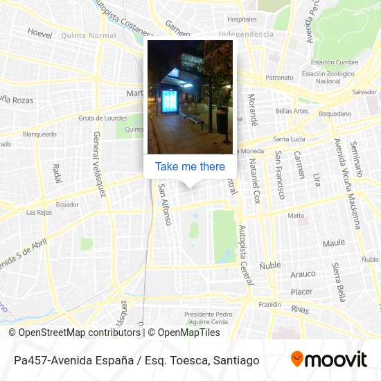 Mapa de Pa457-Avenida España / Esq. Toesca