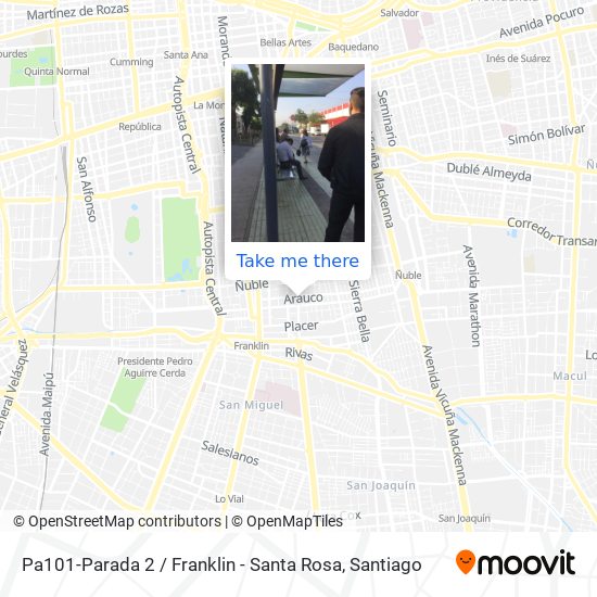 Mapa de Pa101-Parada 2 / Franklin - Santa Rosa