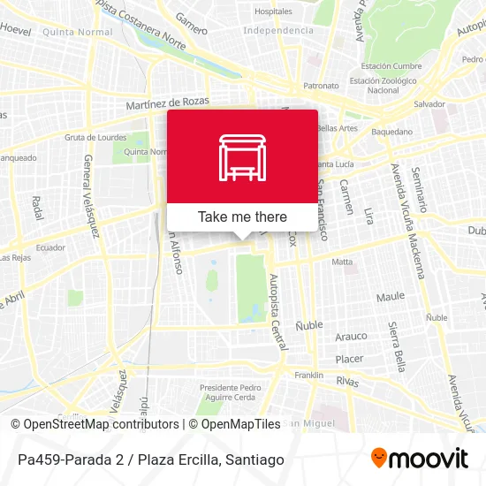 Pa459-Parada 2 / Plaza Ercilla map