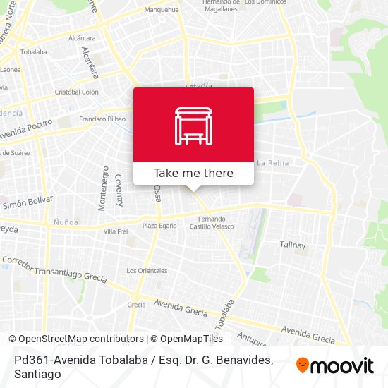 Pd361-Avenida Tobalaba / Esq. Dr. G. Benavides map