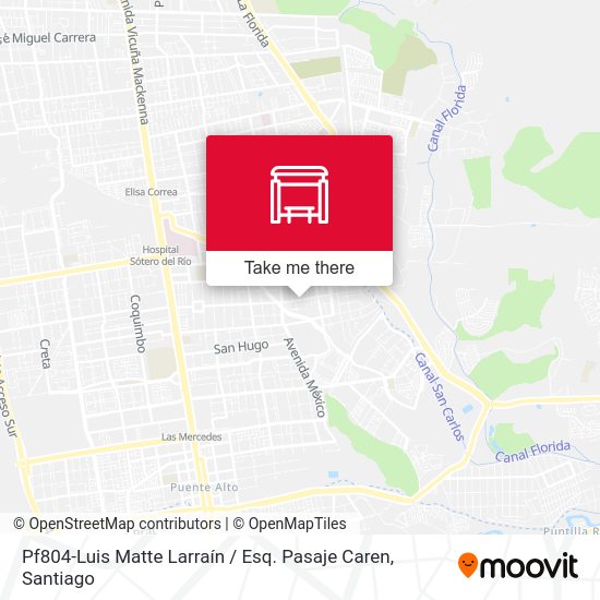 Pf804-Luis Matte Larraín / Esq. Pasaje Caren map