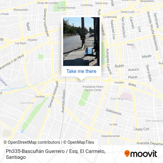 Ph335-Bascuñán Guerrero / Esq. El Carmelo map
