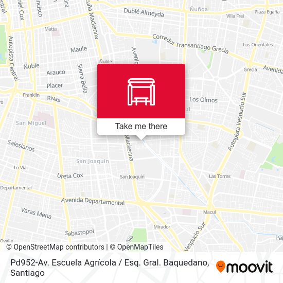 Mapa de Pd952-Av. Escuela Agrícola / Esq. Gral. Baquedano
