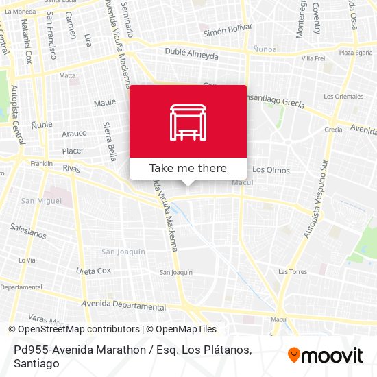 Pd955-Avenida Marathon / Esq. Los Plátanos map