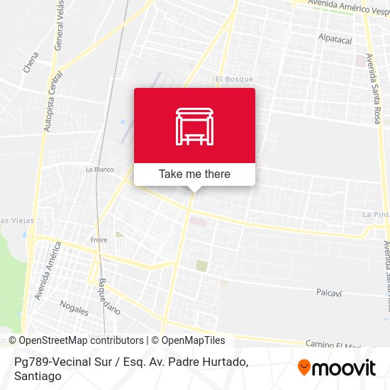 Pg789-Vecinal Sur / Esq. Av. Padre Hurtado map