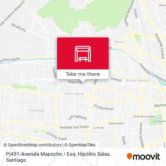 Pj491-Avenida Mapocho / Esq. Hipólito Salas map