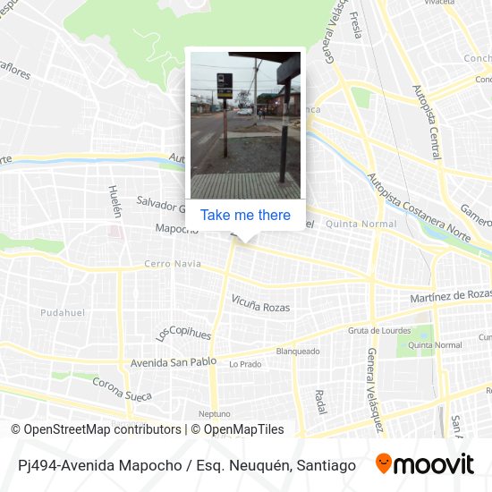 Pj494-Avenida Mapocho / Esq. Neuquén map