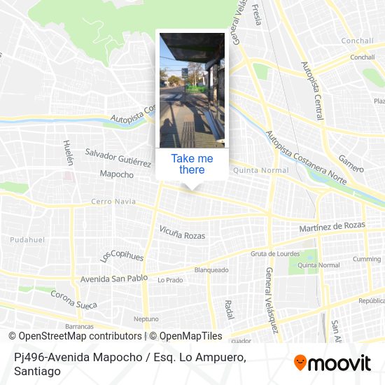 Pj496-Avenida Mapocho / Esq. Lo Ampuero map