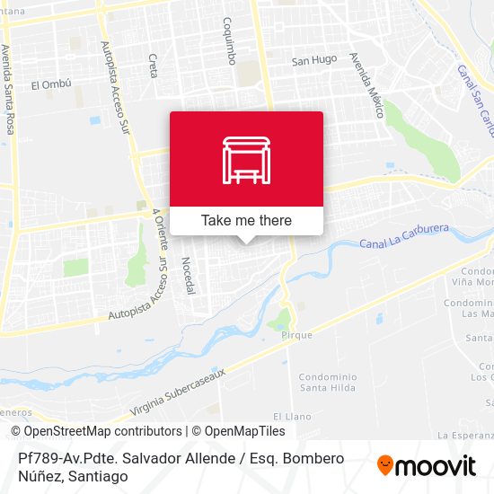 Pf789-Av.Pdte. Salvador Allende / Esq. Bombero Núñez map