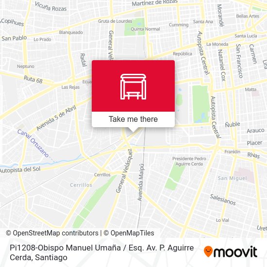 Mapa de Pi1208-Obispo Manuel Umaña / Esq. Av. P. Aguirre Cerda