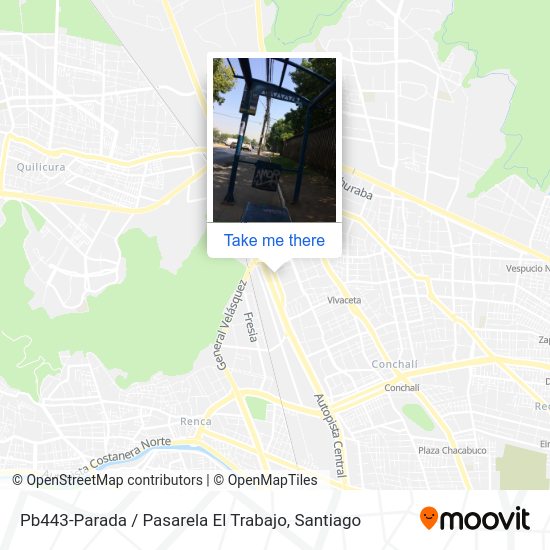 Mapa de Pb443-Parada / Pasarela El Trabajo