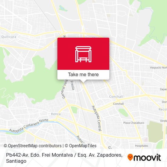 Pb442-Av. Edo. Frei Montalva / Esq. Av. Zapadores map