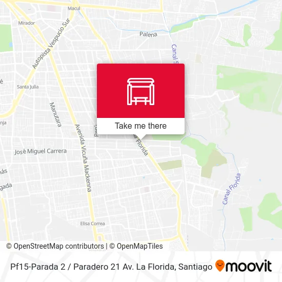 Pf15-Parada 2 / Paradero 21 Av. La Florida map