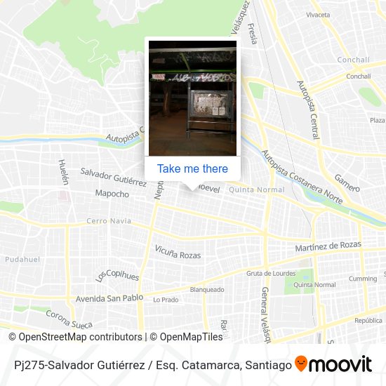 Pj275-Salvador Gutiérrez / Esq. Catamarca map