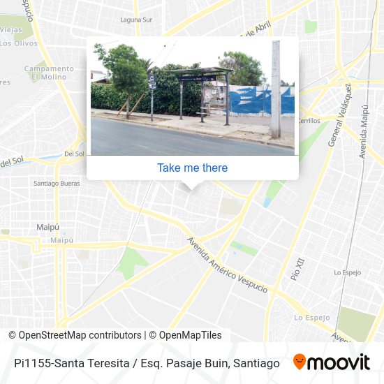 Pi1155-Santa Teresita / Esq. Pasaje Buin map