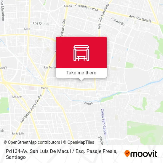 Mapa de Pd134-Av. San Luis De Macul / Esq. Pasaje Fresia