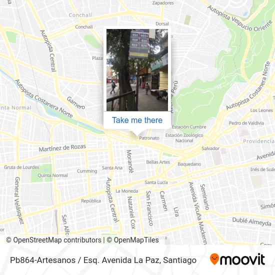 Mapa de Pb864-Artesanos / Esq. Avenida La Paz