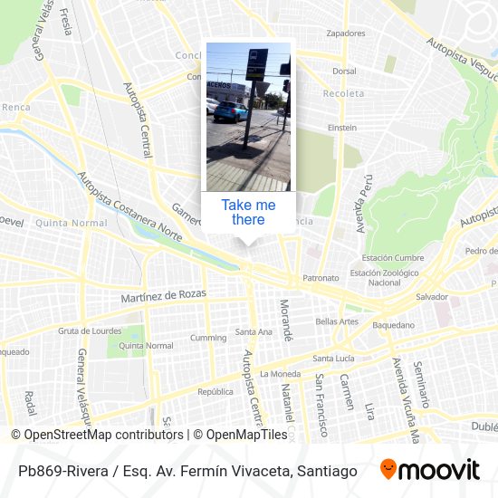Mapa de Pb869-Rivera / Esq. Av. Fermín Vivaceta