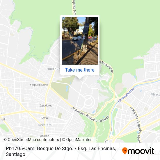 Pb1705-Cam. Bosque De Stgo. / Esq. Las Encinas map
