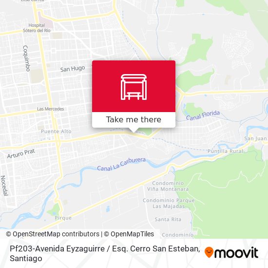 Mapa de Pf203-Avenida Eyzaguirre / Esq. Cerro San Esteban