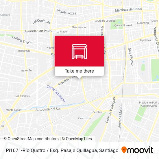 Pi1071-Río Quetro / Esq. Pasaje Quillagua map