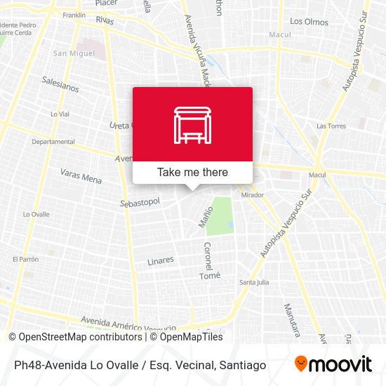 Mapa de Ph48-Avenida Lo Ovalle / Esq. Vecinal