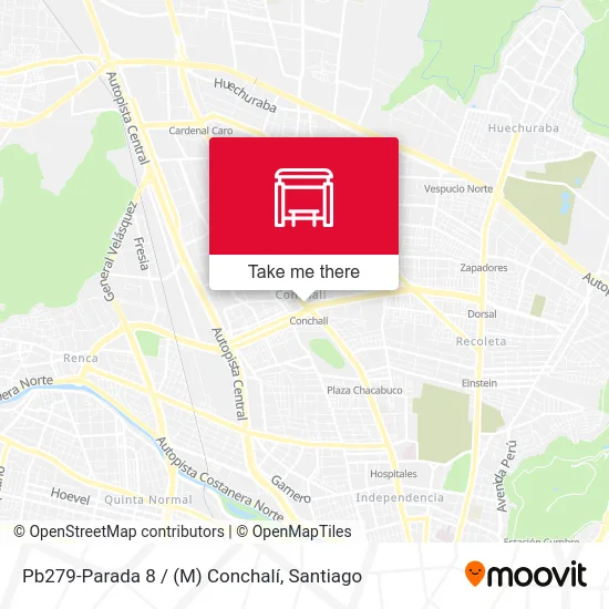 Pb279-Parada 8 / (M) Conchalí map