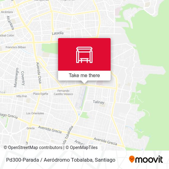 Mapa de Pd300-Parada / Aeródromo Tobalaba
